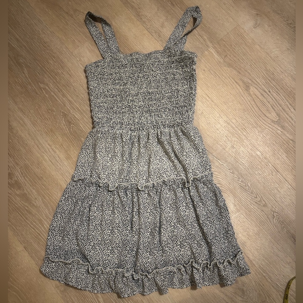 Jessica Simpson Black and off White Patterned Dress